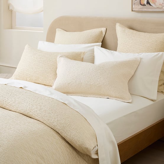 Koda Textured Natural Quilt Cover Set + Separates