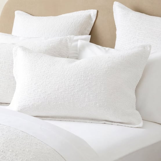 Koda Textured White Quilt Cover Set + Separates