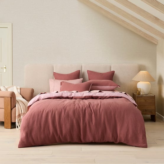 European 4 Sided Reversible Rose Quilt Cover Separates