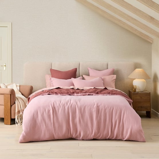 European 4 Sided Reversible Rose Quilt Cover Separates