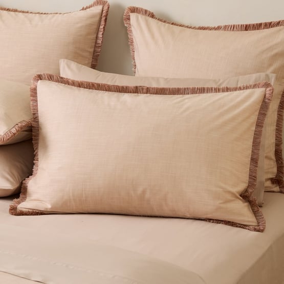 Thea Fringe Natural Quilt Cover Set + Separates