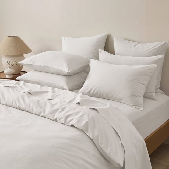 Stonewashed Cotton Moon Grey Quilt Cover Separates
