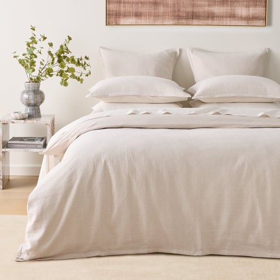 Jai Matelasse Natural Quilt Cover Set Separates