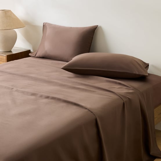 600TC Bamboo Cotton Chocolate Sheet Set