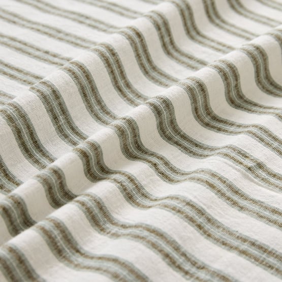 Freddie Mineral Stripe Linen Cotton Sheet Set