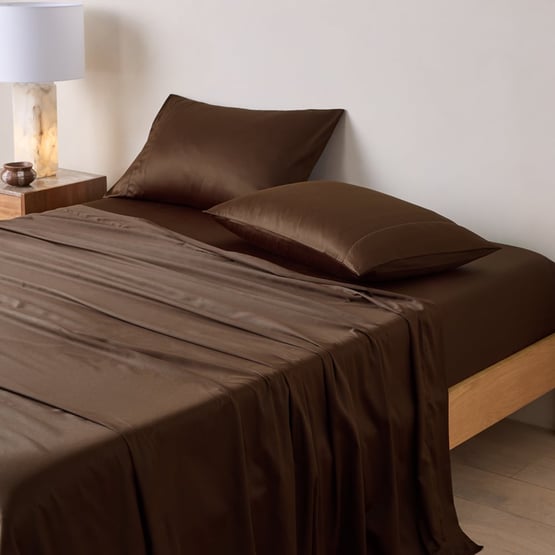 Giselle Egyptian Cotton Cocoa Sheet Set + Separates