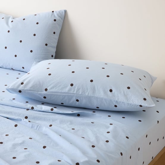 Stonewashed Cotton Coast & Chocolate Spot Sheet Separates
