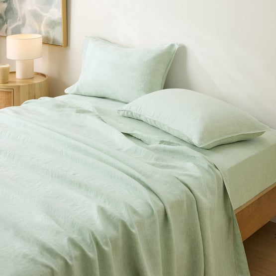 Vintage Washed Linen Mineral Sheet Separates 