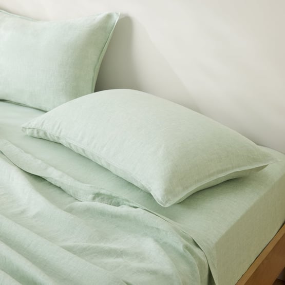 Vintage Washed Linen Mineral Pillowcases