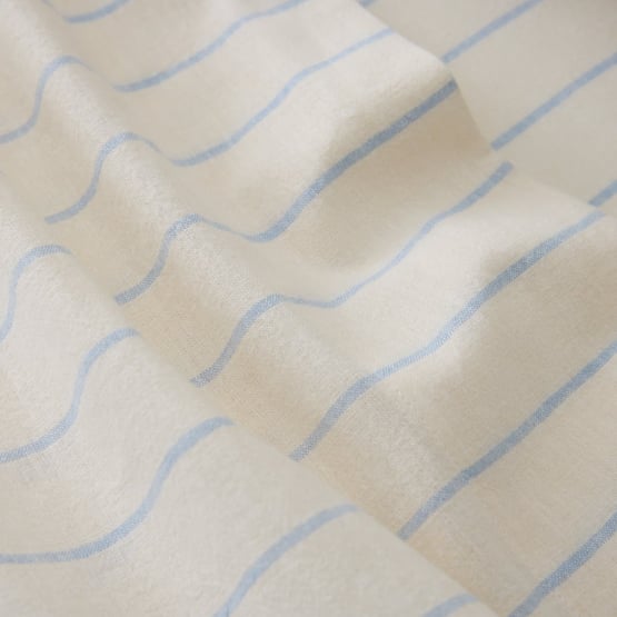 Remi Blue Stripe Linen Cotton Sheet Set