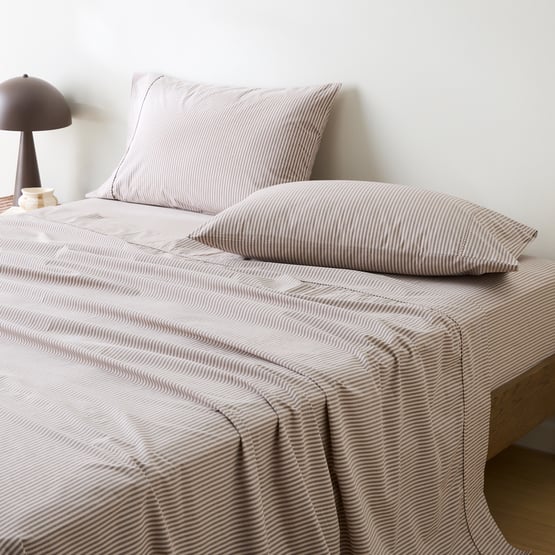Fresh Chocolate Stripe Sheet Set