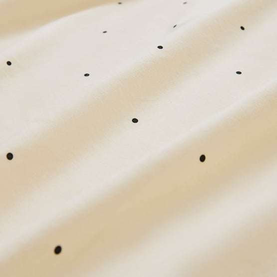 Mini Dot Coconut & Onyx Flannel Sheet Separates