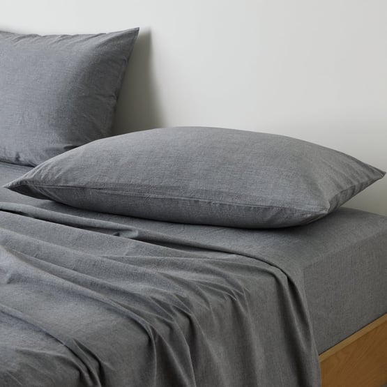 Stonewashed Cotton Salt & Pepper Sheet Separates
