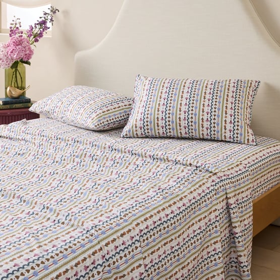 Fleur Harris All My Hearts White Printed Sheet Set