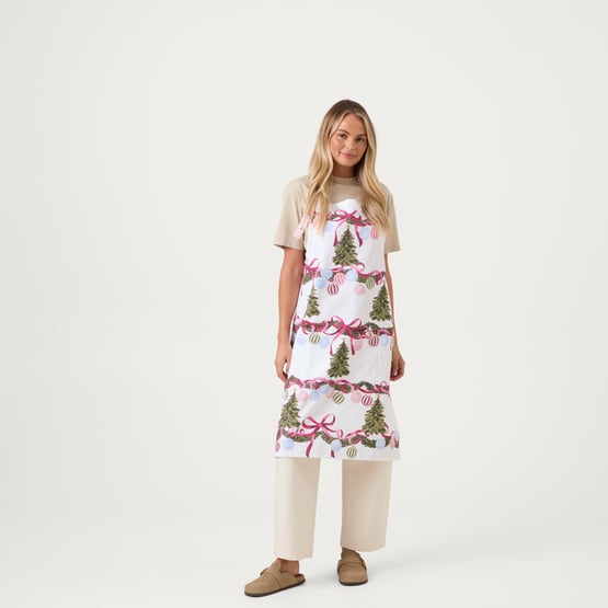 Bow & Bright Pink Apron