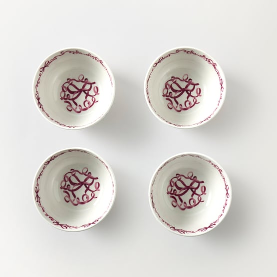 Bow & Bright Pink Cereal Bowl Pack of 4
