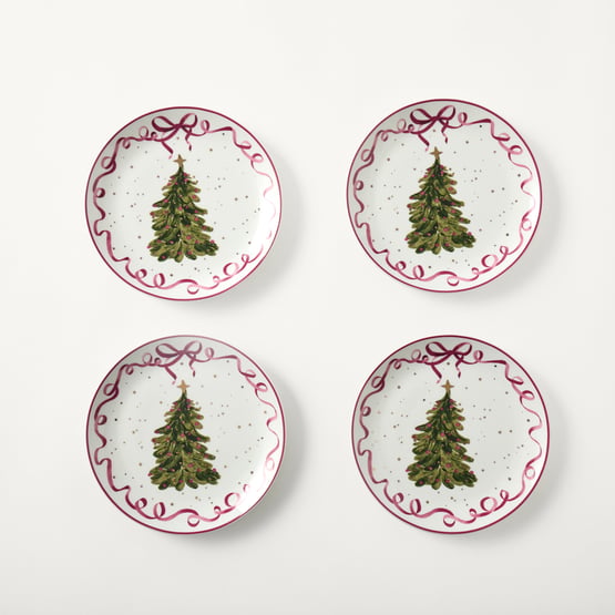 Bow & Bright Pink Side Plate Pack of 4