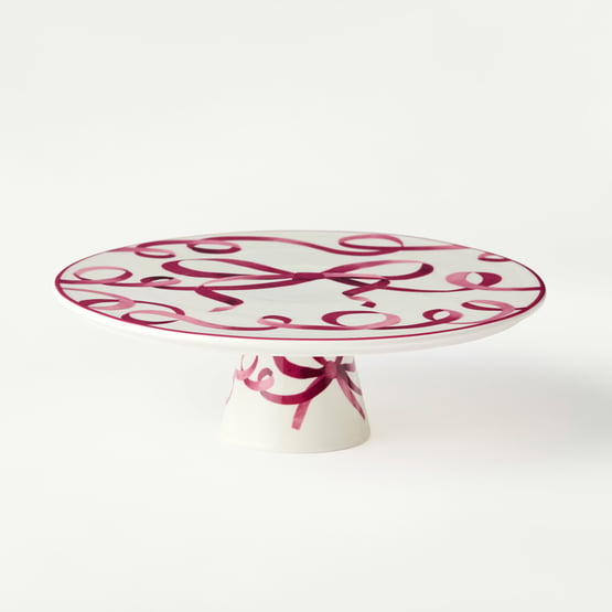 Bow & Bright Pink Cake Stand