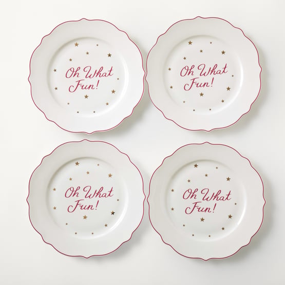 Festive Fun Pink Dinner Plate Pack of 4