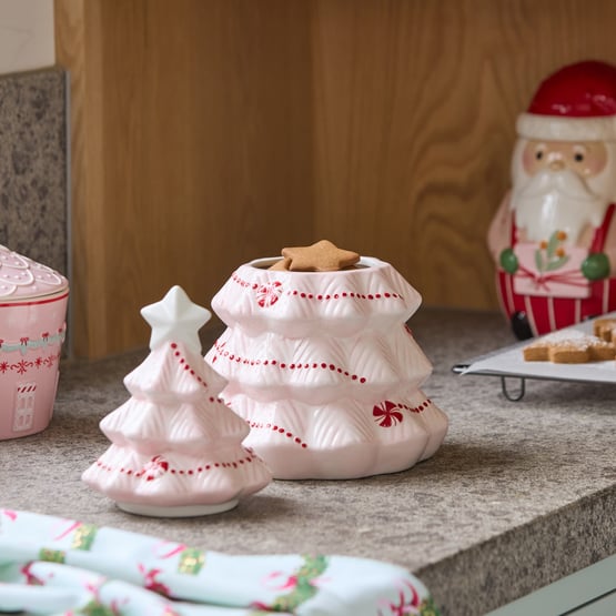 Tree Pink Cookie Jar