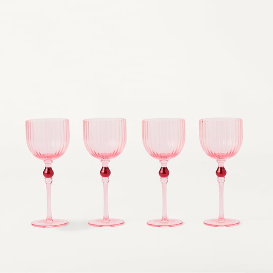 Jewel Pink Coupe Glass Pack of 4