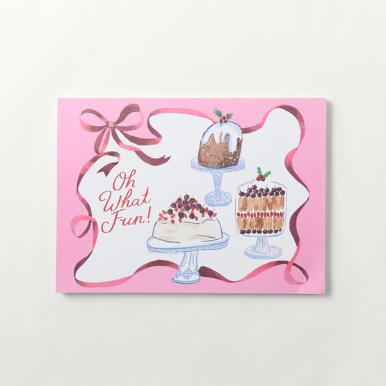 Festive Fun Pink Paper Placemats Pack of 50
