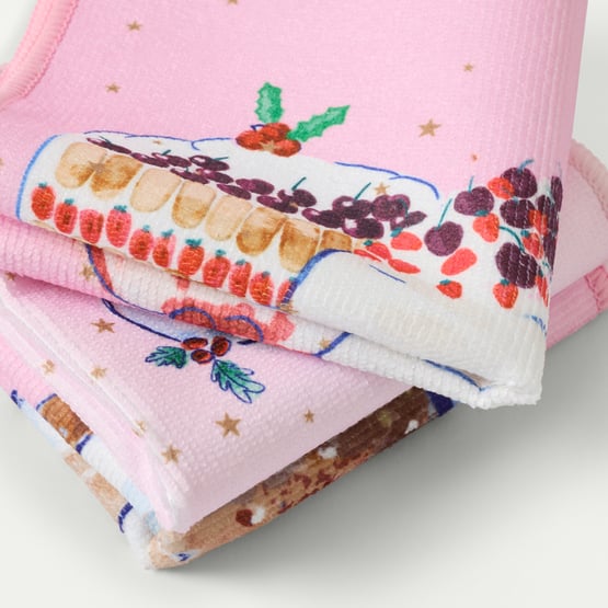 Festive Fun Pink Washcloths Pack of 3