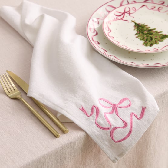 Ribbons Pink Napkins Pack of 4