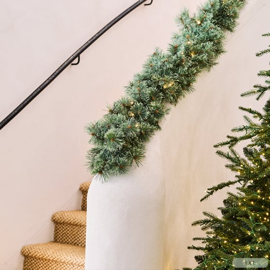 Pine Green Cashmere LED Garland