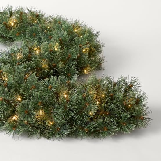 Pine Green Cashmere LED Garland