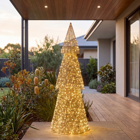 Sparkling Gold LED Christmas Tree