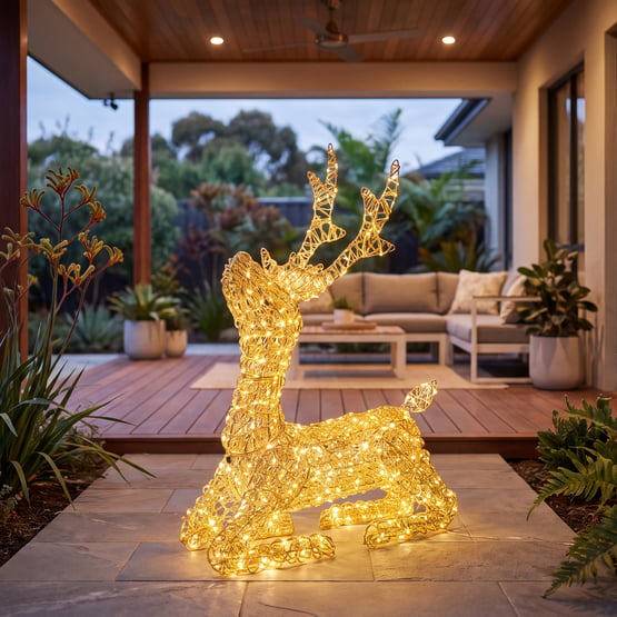 Sparkling Gold Reindeer Small Sculpture