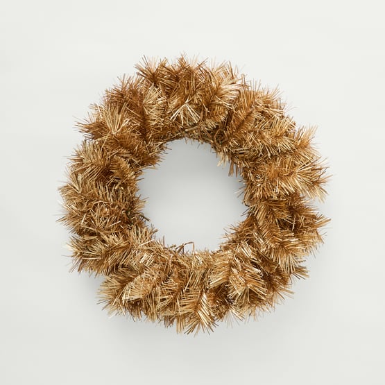 Gilded Pine Gold LED Wreath