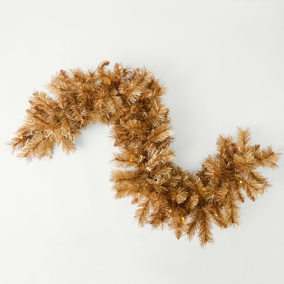Gilded Pine Gold LED Garland