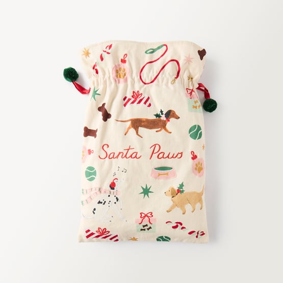 Santa Paws Multi Red Sack