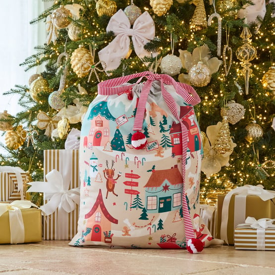 Christmas Cheer Natural Santa Sack