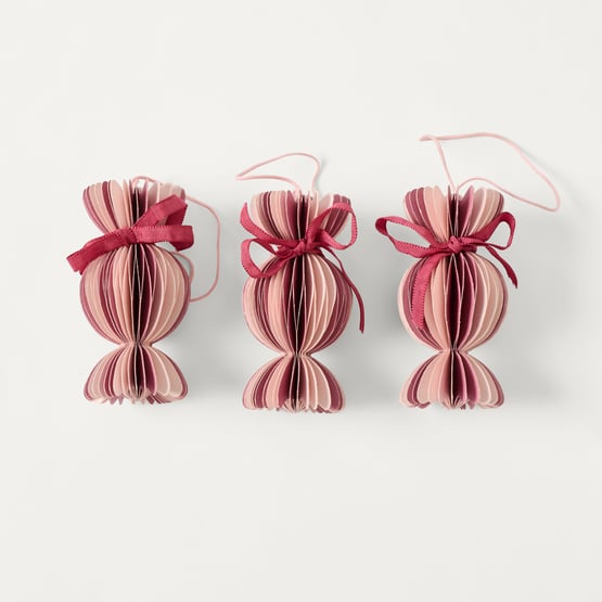 Bow & Bright Pink Honeycomb Lolly Pack of 3