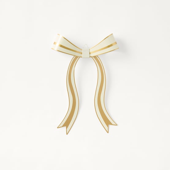 Luxe Gold Metal Bow Ornament
