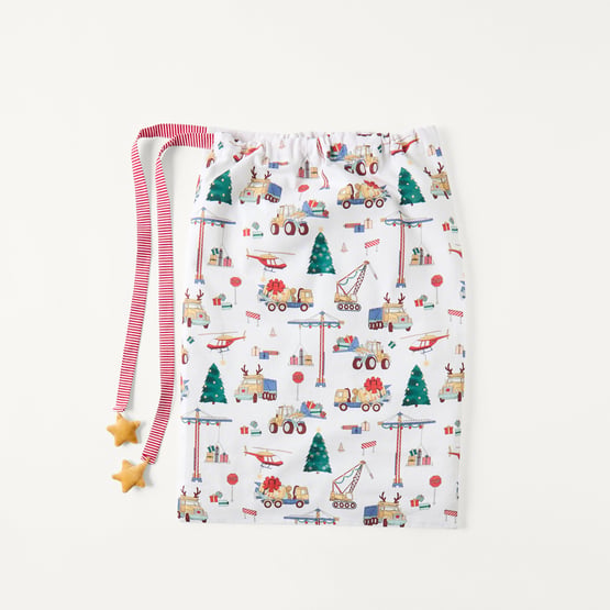 Digging Christmas White Santa Sack