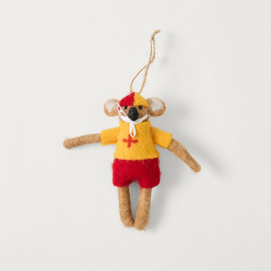 Christmas Village Surf Guard Multi Felt Decoration