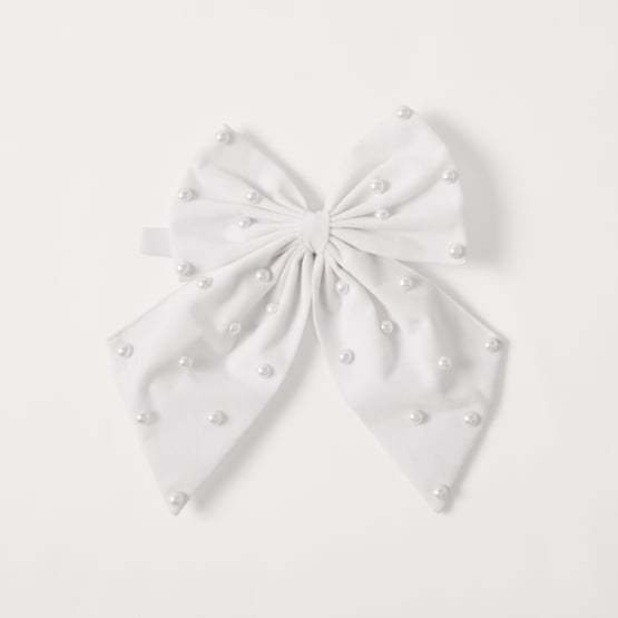 Luxe Pearl Bow Decoration