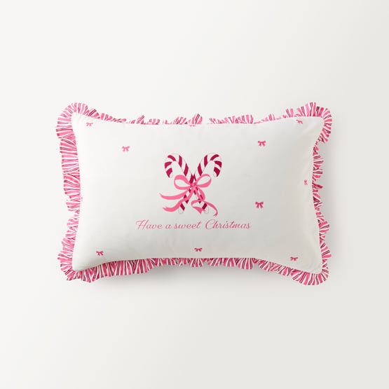 Sweet Christmas White Text Pillowcase 