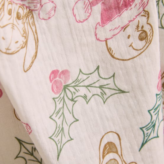 Disney Winnie the Pooh Festive Natural Muslin Swaddle 2 Pack