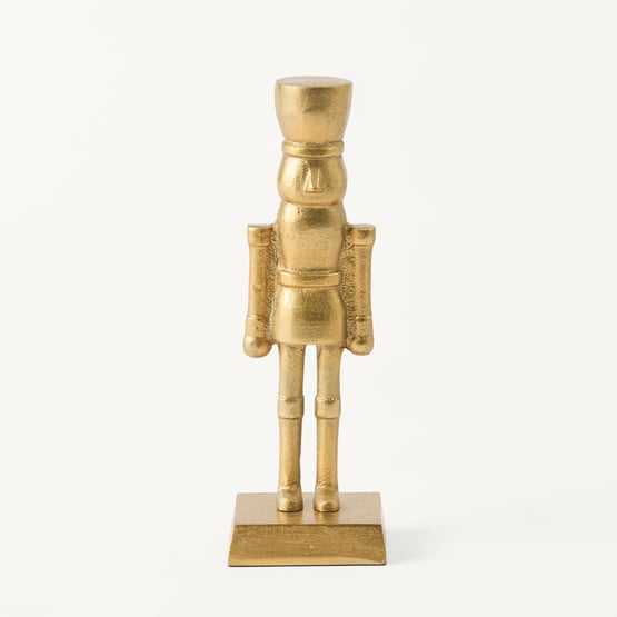 Bow & Bright Gold Metal Nutcracker
