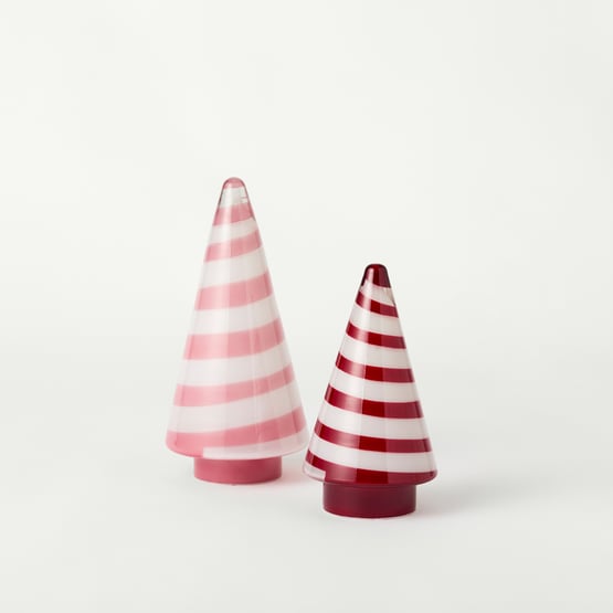 Festive Fun Candy Stripe Glass Tree