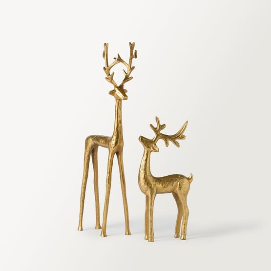 Luxe Gold Metal Reindeer
