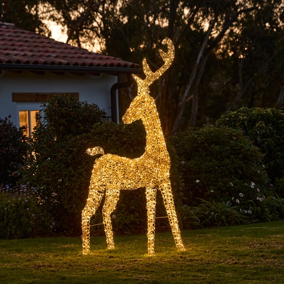Sparkling Gold Reindeer Medium Sculpture