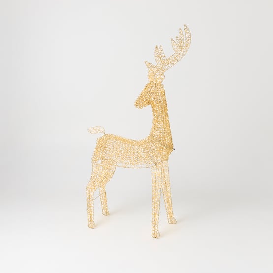 Sparkling Gold Reindeer Medium Sculpture