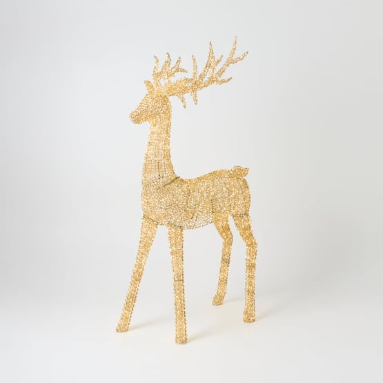 Sparkling Gold Reindeer Large Sculpture