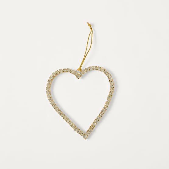 Luxe Gold Crystal Heart